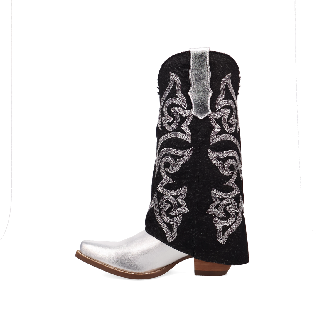 Online Exclusive | Dingo | Southern Sass Leather Boot in Silver and Blue **PREORDER
