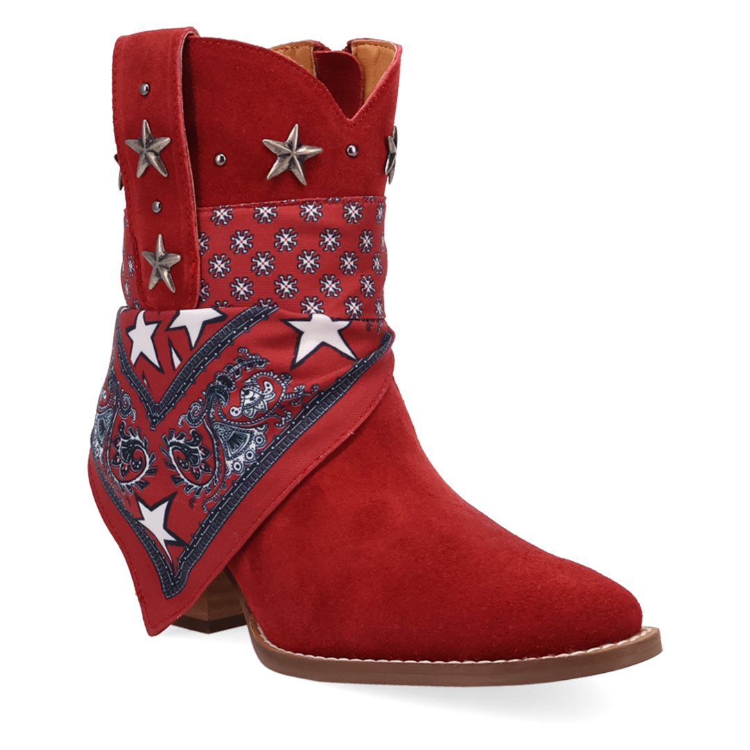 Online Exclusive | Dingo | Sundance Suede Bootie in Red **PREORDER