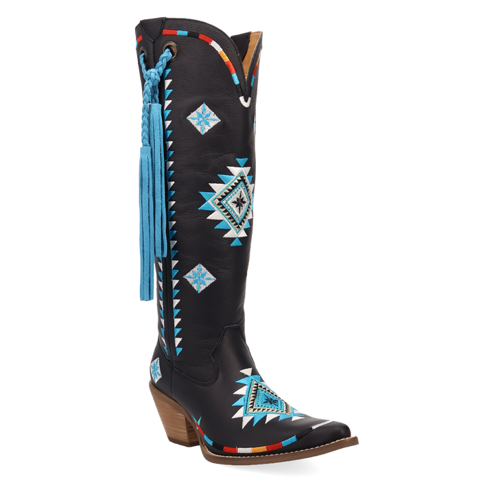 Online Exclusive | Dingo | Terracotta Leather Boot in Black **PREORDER