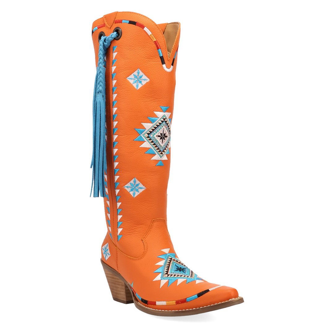 Online Exclusive | Dingo | Terracotta Leather Boot in Orange **PREORDER