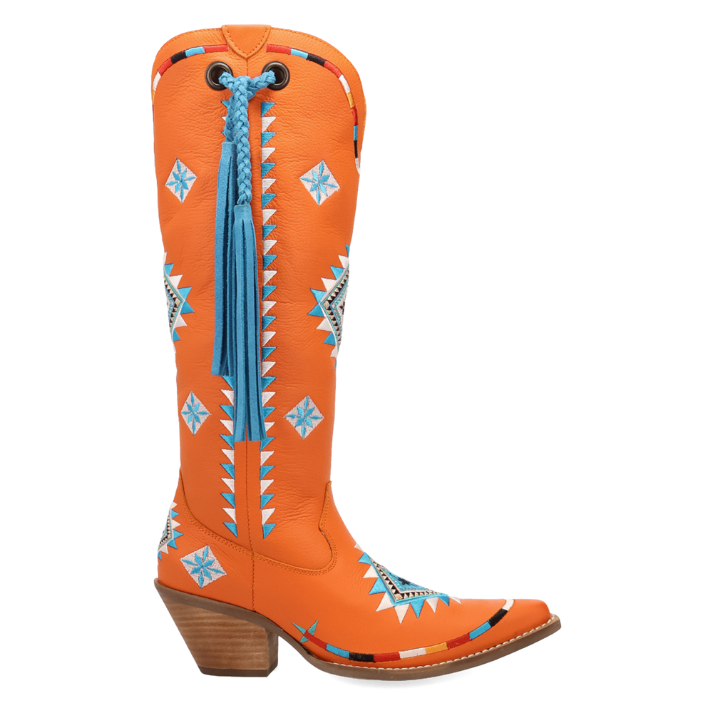 Online Exclusive | Dingo | Terracotta Leather Boot in Orange **PREORDER