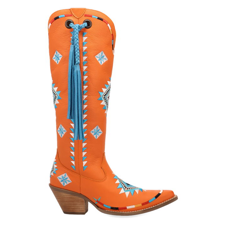 Online Exclusive | Dingo | Terracotta Leather Boot in Orange **PREORDER