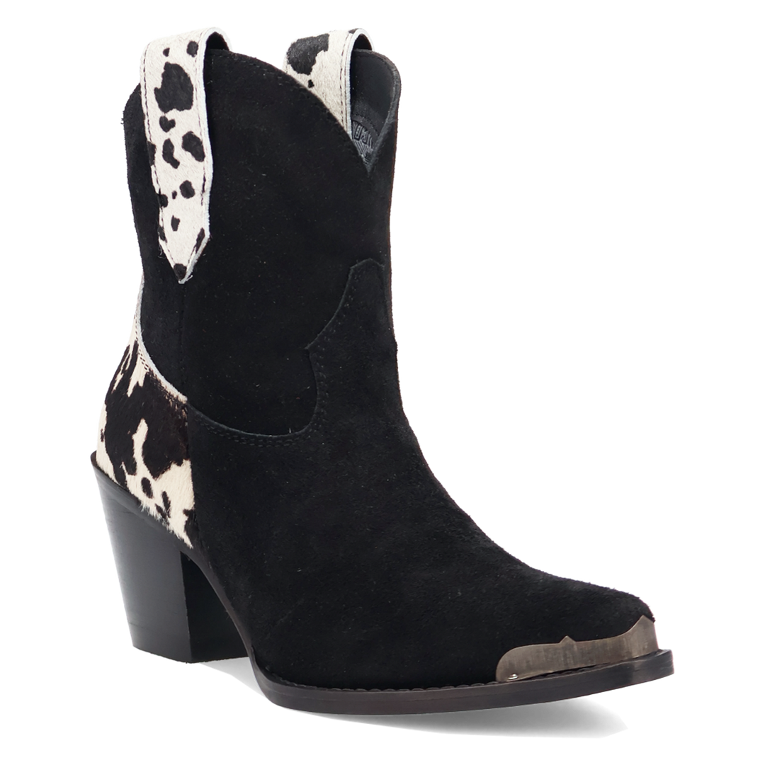 Online Exclusive | Dingo | Texas Charm Suede Leather Bootie in Black **PREORDER