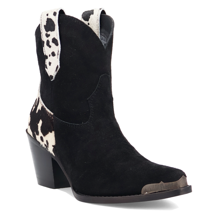Online Exclusive | Dingo | Texas Charm Suede Leather Bootie in Black **PREORDER