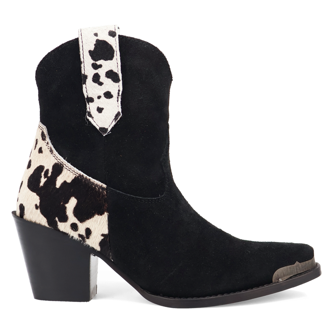 Online Exclusive | Dingo | Texas Charm Suede Leather Bootie in Black **PREORDER