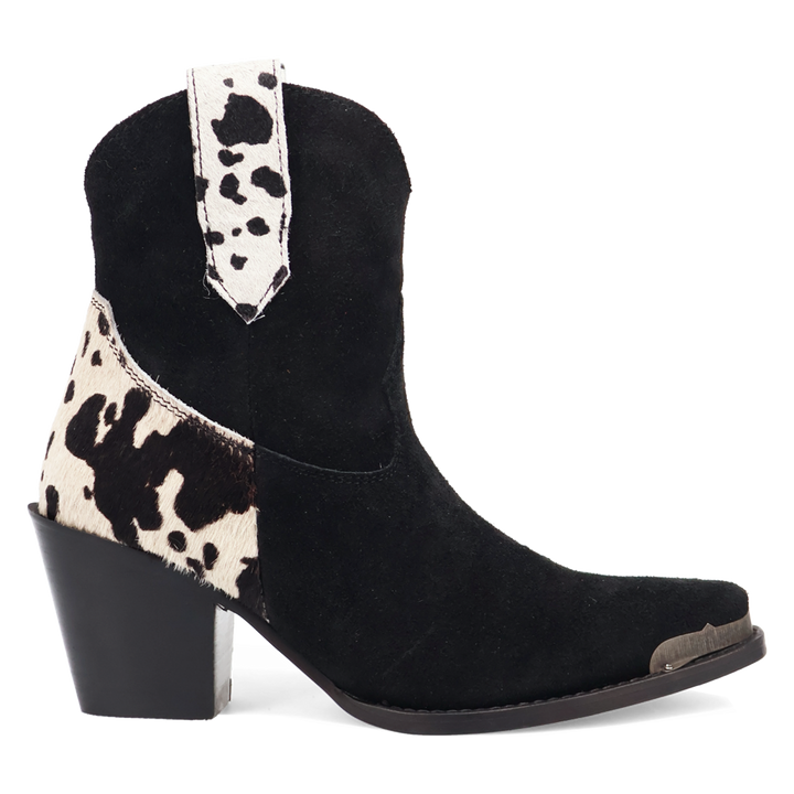 Online Exclusive | Dingo | Texas Charm Suede Leather Bootie in Black **PREORDER