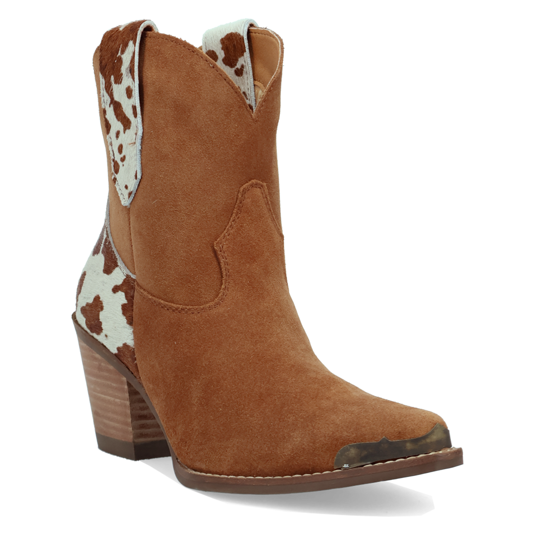Online Exclusive | Dingo | Texas Charm Suede Leather Bootie in Camel **PREORDER