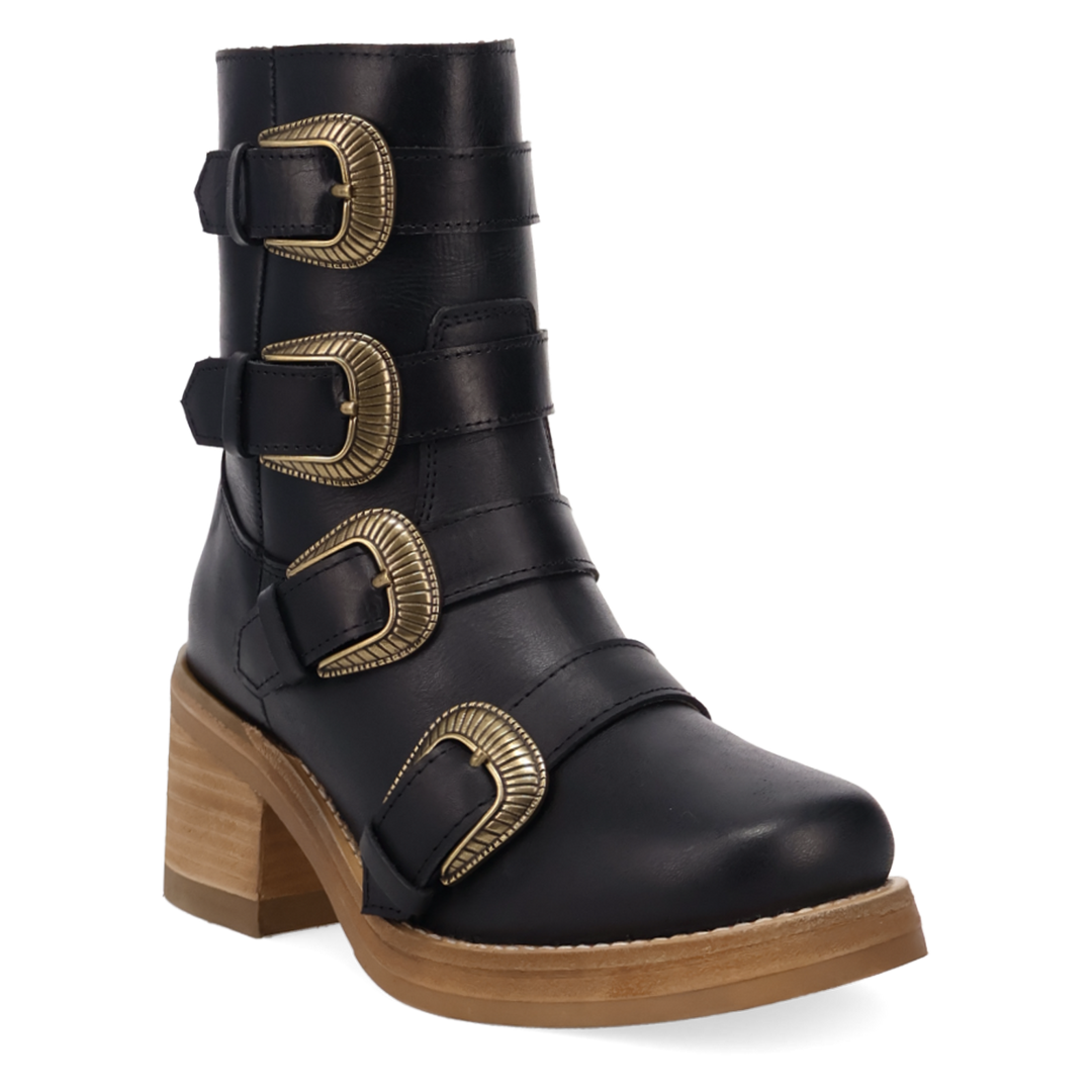 Online Exclusive | Dingo | Topanga Leather Bootie in Black **PREORDER