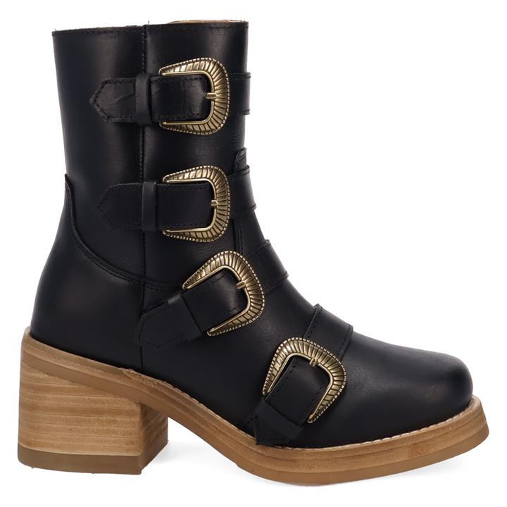 Online Exclusive | Dingo | Topanga Leather Bootie in Black **PREORDER