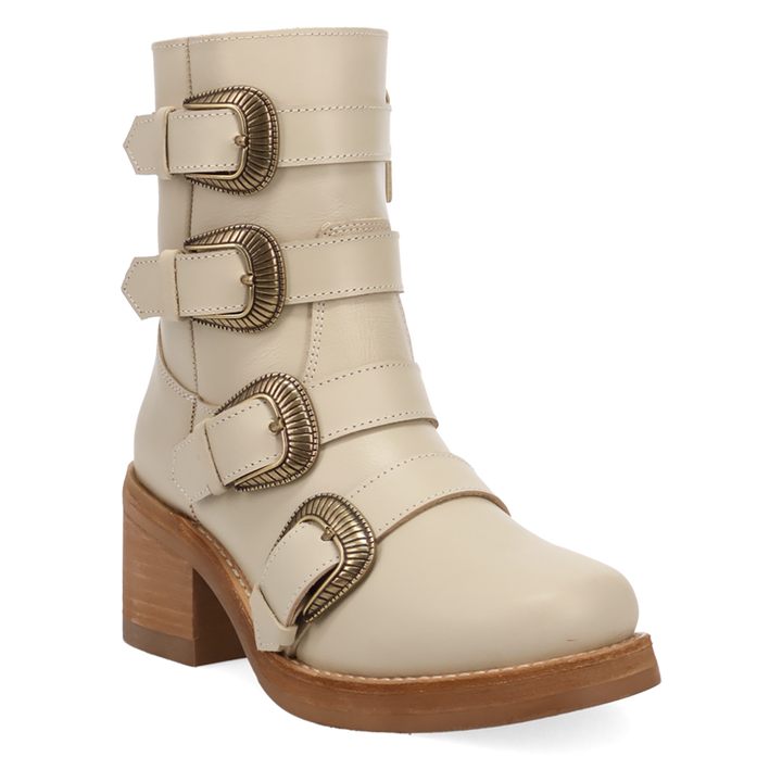 Online Exclusive | Dingo | Topanga Leather Bootie in Cream **PREORDER