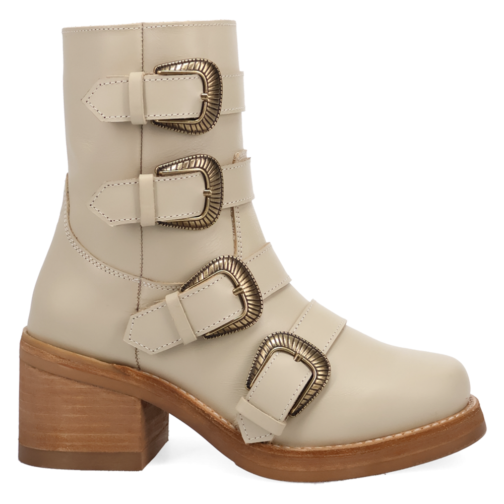 Online Exclusive | Dingo | Topanga Leather Bootie in Cream **PREORDER