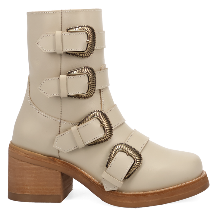 Online Exclusive | Dingo | Topanga Leather Bootie in Cream **PREORDER