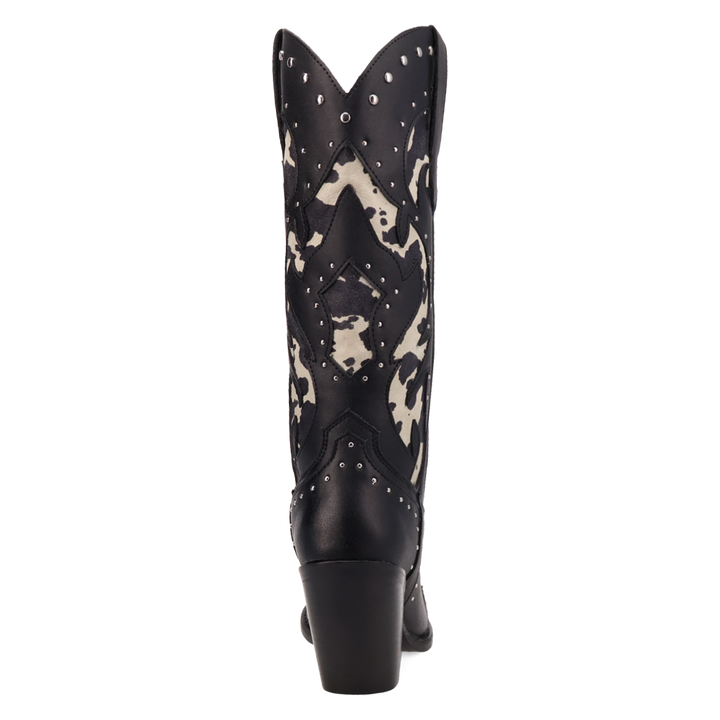 Online Exclusive | Dingo | Untamed Leather Boot in Black Cow Print **PREORDER