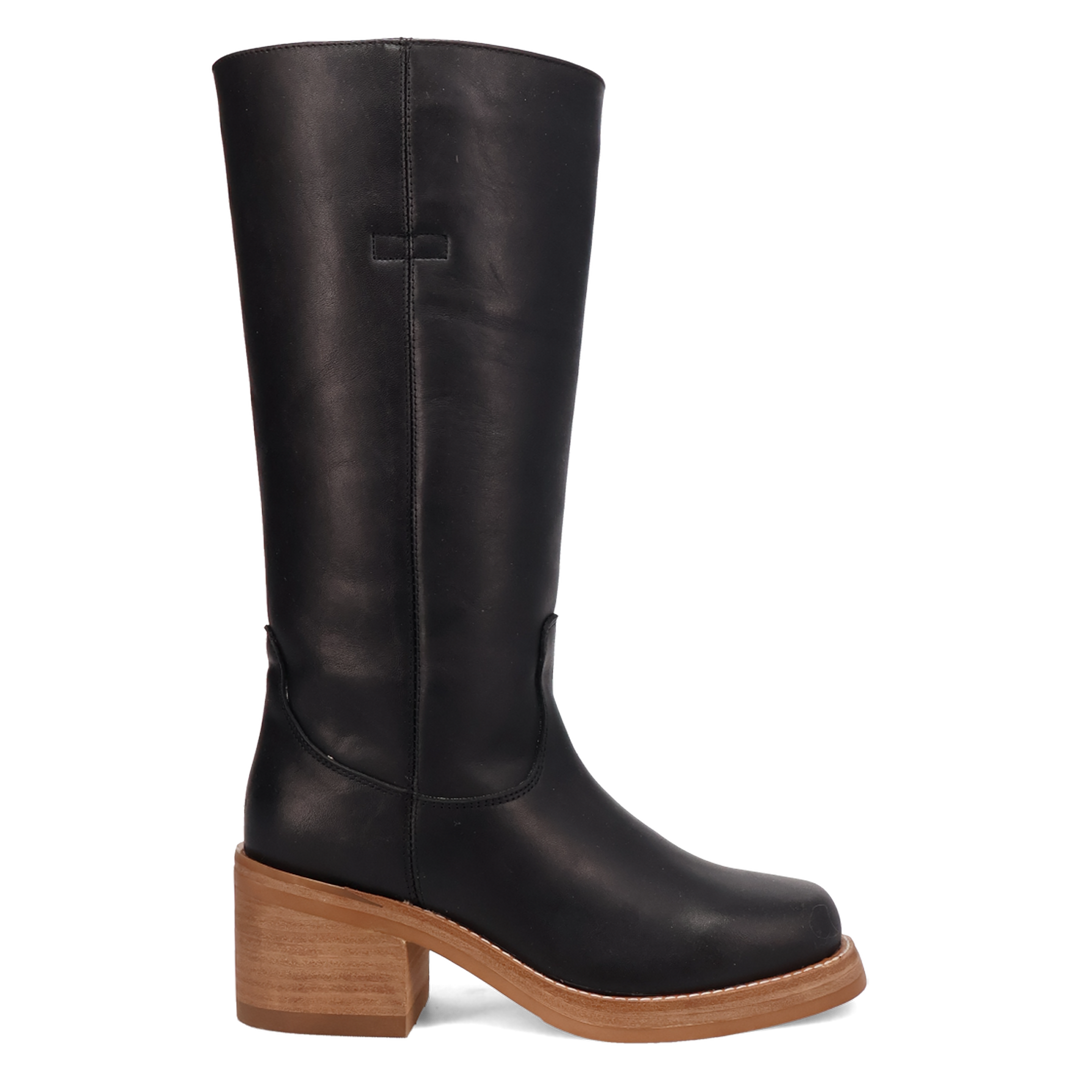 Online Exclusive | Dingo | Vagabond Leather Boot in Black **PREORDER