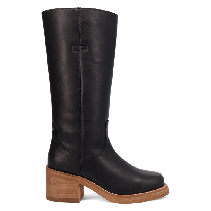 Online Exclusive | Dingo | Vagabond Leather Boot in Black **PREORDER