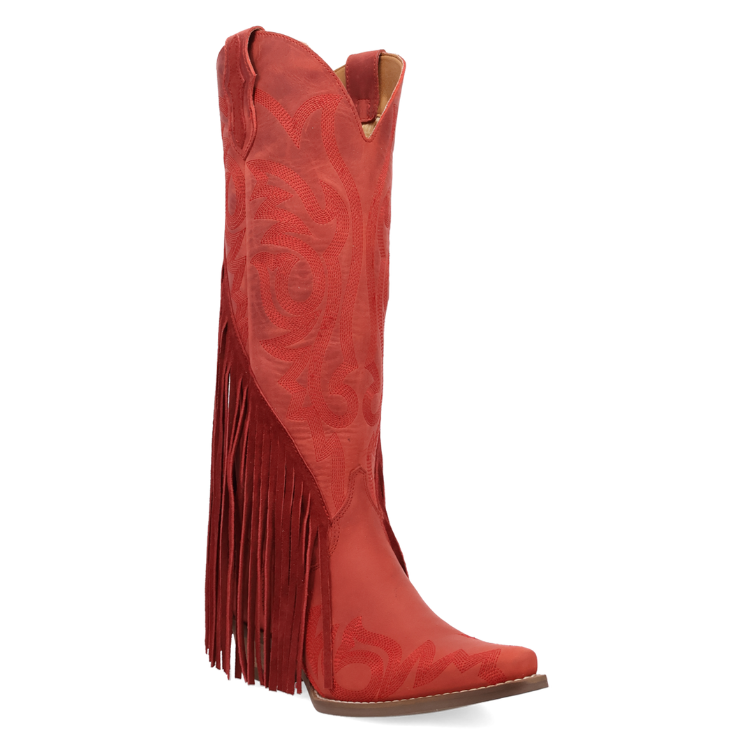 Online Exclusive | Dingo | Walk West Leather Boot in Red **PREORDER