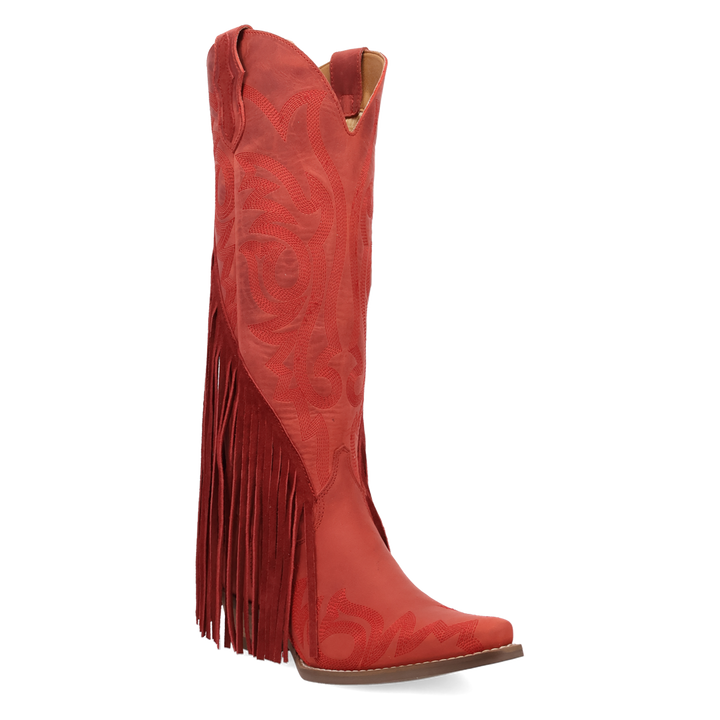 Online Exclusive | Dingo | Walk West Leather Boot in Red **PREORDER