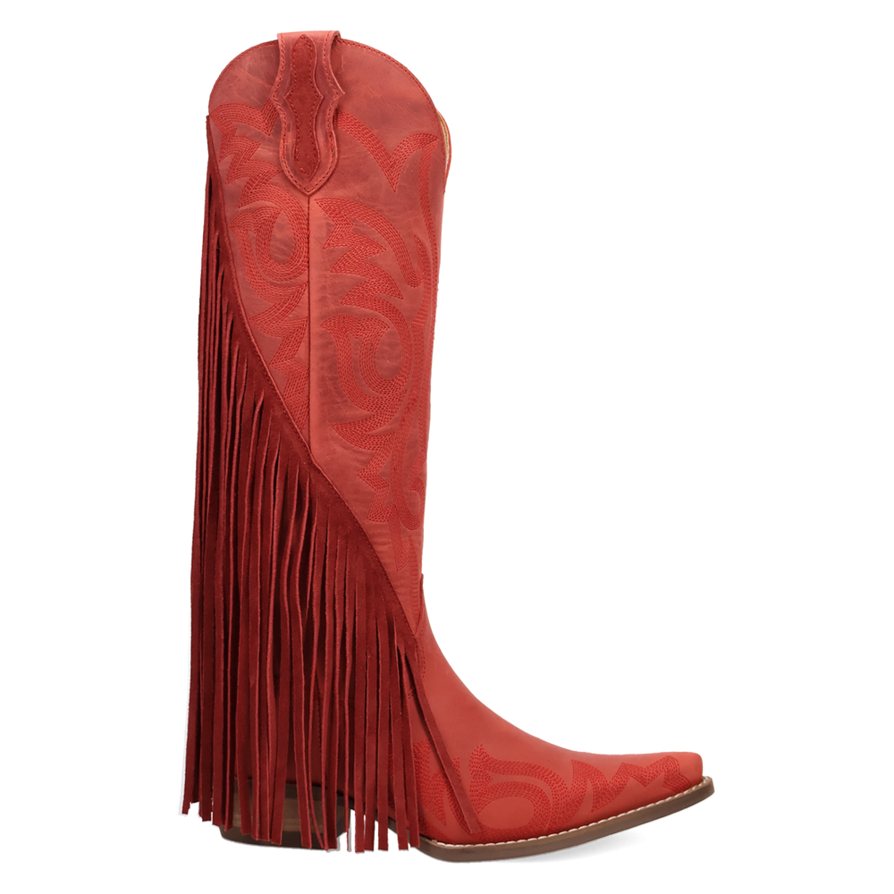 Online Exclusive | Dingo | Walk West Leather Boot in Red **PREORDER