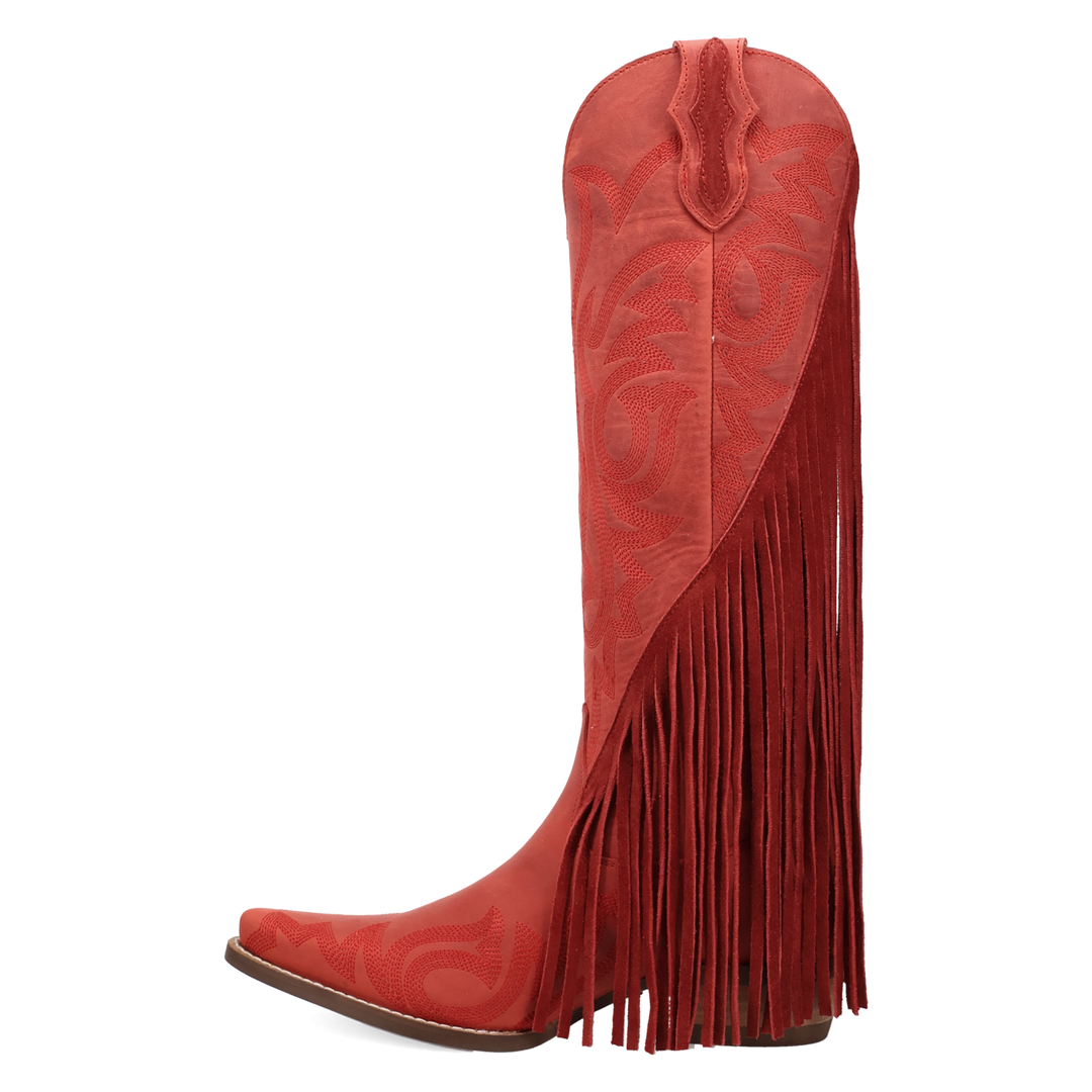 Online Exclusive | Dingo | Walk West Leather Boot in Red **PREORDER