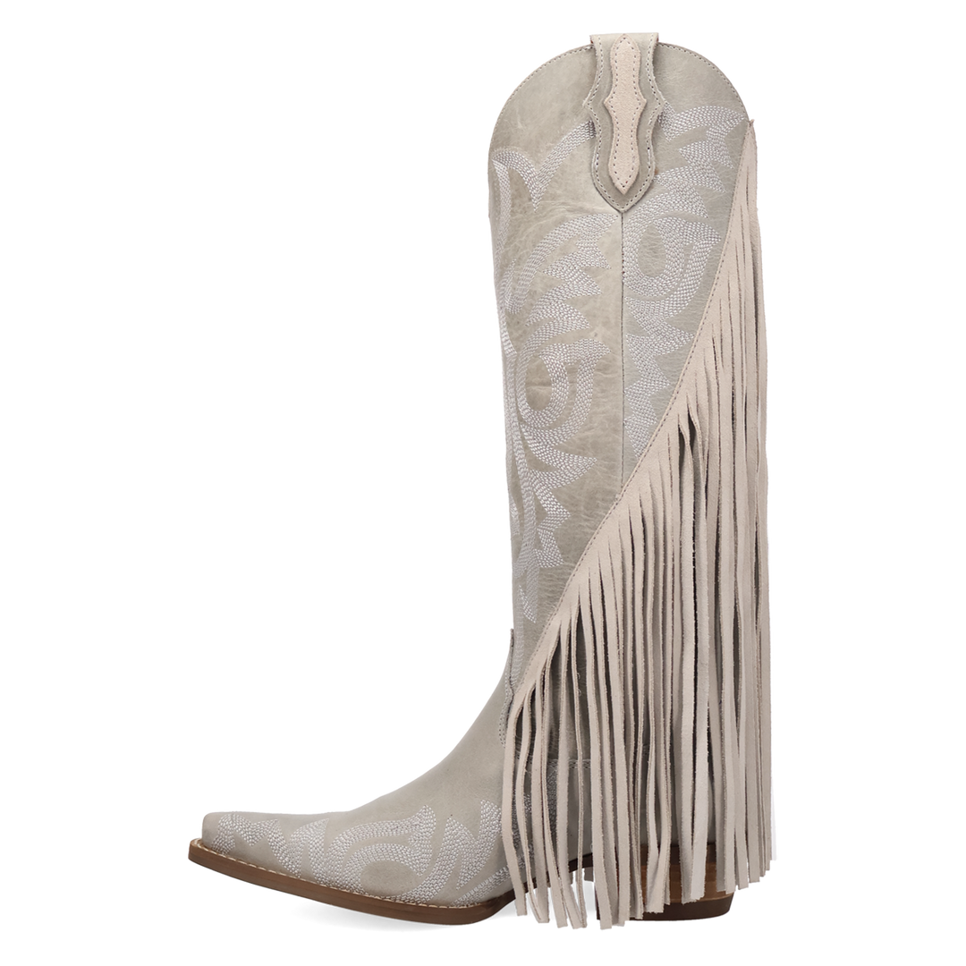 Online Exclusive | Dingo | Walk West Leather Boot in White **PREORDER