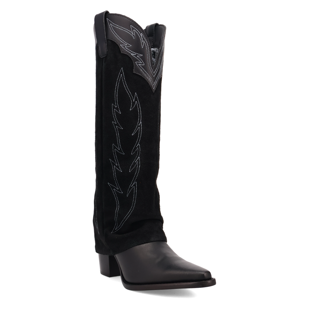 Online Exclusive | Dingo | Wild Fire Leather Boot in Black **PREORDER