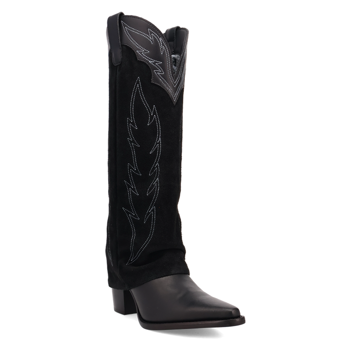 Online Exclusive | Dingo | Wild Fire Leather Boot in Black **PREORDER