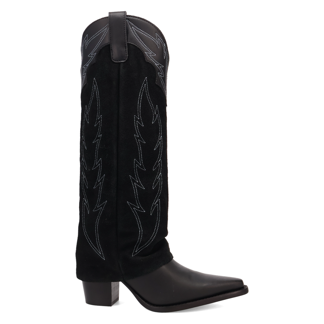 Online Exclusive | Dingo | Wild Fire Leather Boot in Black **PREORDER