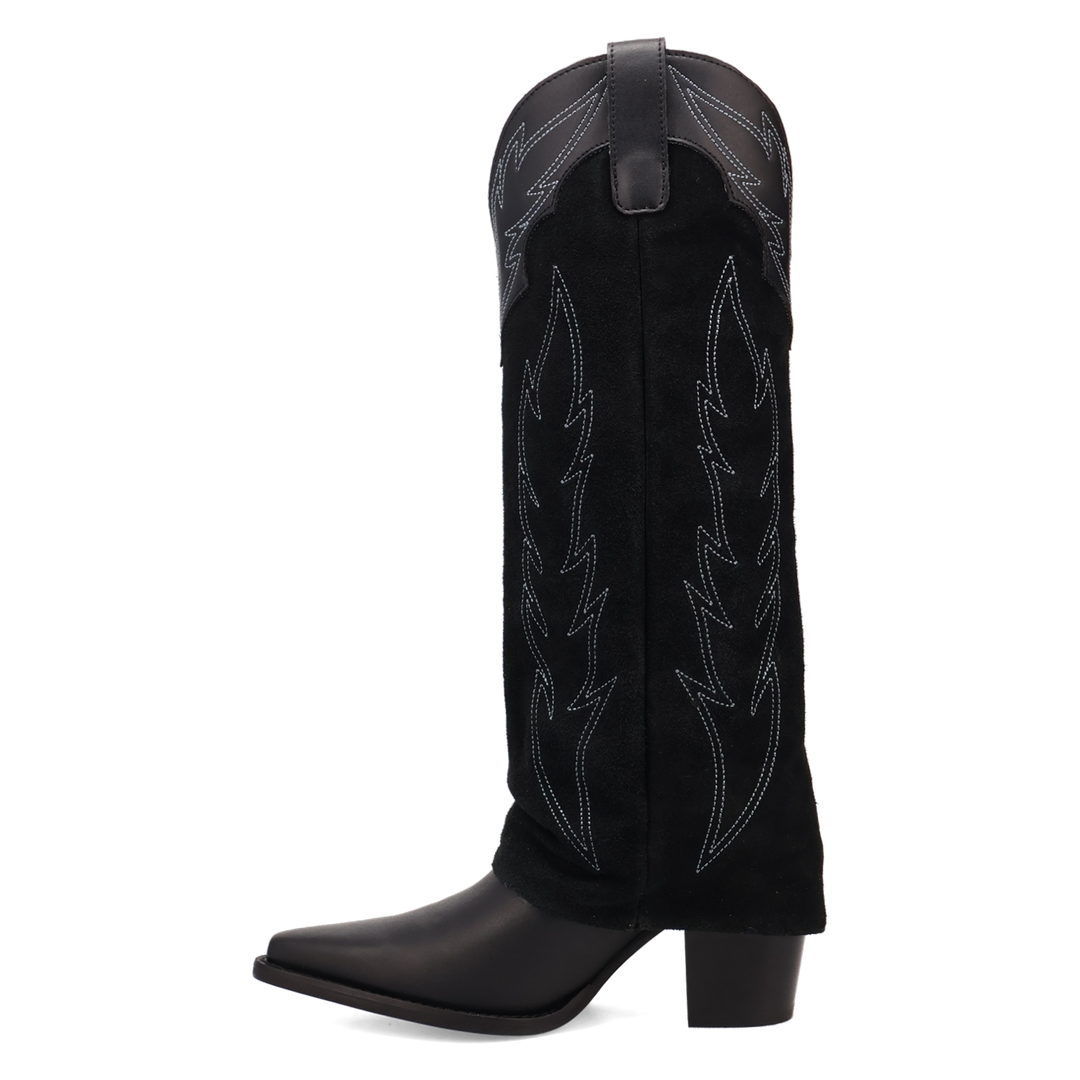 Online Exclusive | Dingo | Wild Fire Leather Boot in Black **PREORDER