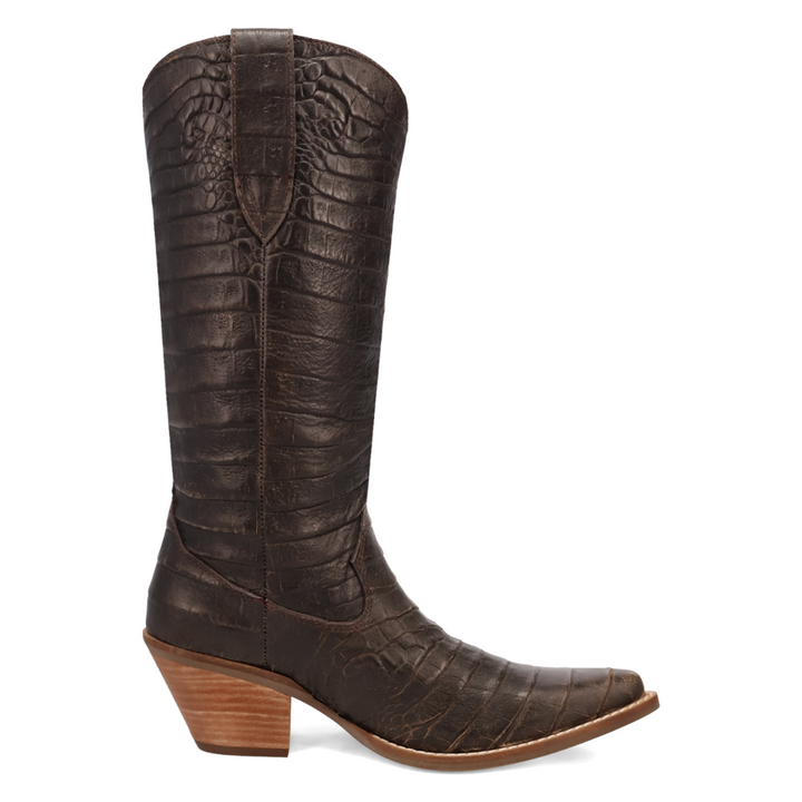 Online Exclusive | Dingo | Ozzie Animal Print Leather Boot in Brown **PREORDER