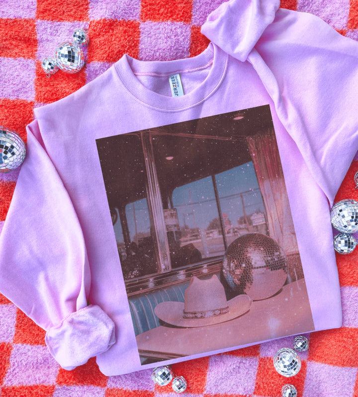 Giddy Up Glamour Disco Pop Collection Too Sweet For Me sweatshirt in pink