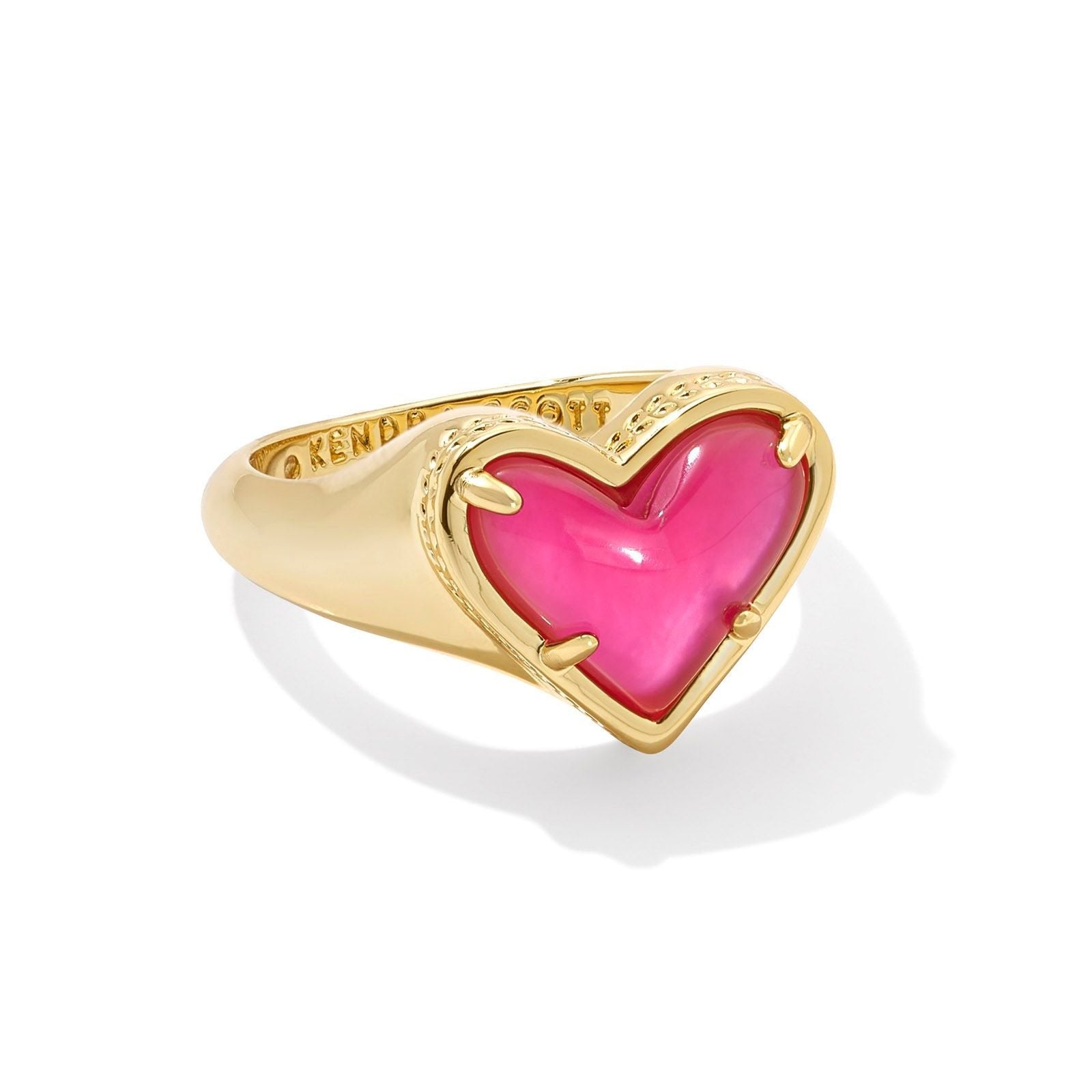 Kendra Scott | Framed Ari Heart Gold Band Ring in Azalea Illusion