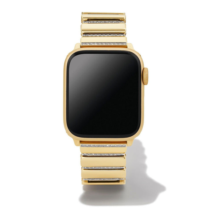 Kendra Scott | Leanor Gold Tone Stainless Steel Watch Band in Clear Crystal