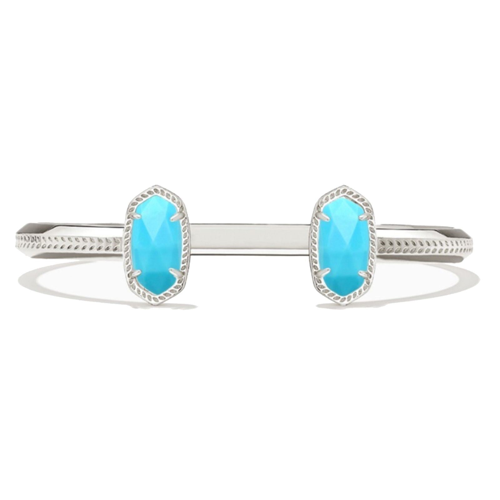 Kendra Scott | Elton Silver Cuff Bracelet in Variegated Turquoise Magnesite - Giddy Up Glamour Boutique