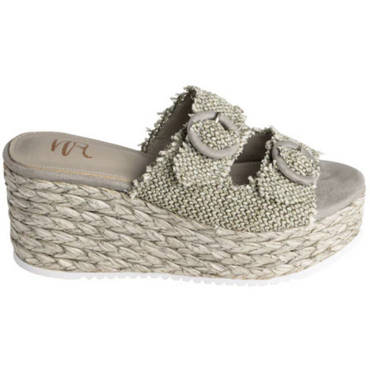 Online Exclusive | Eriwen Buckle Wedge Shoes in Deep Sage Green