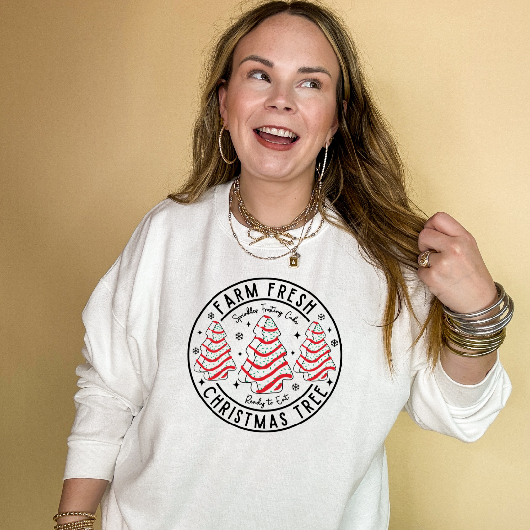 Online Exclusive | Farm Fresh Christmas Tree Graphic Sweatshirt in Multiple Color Options