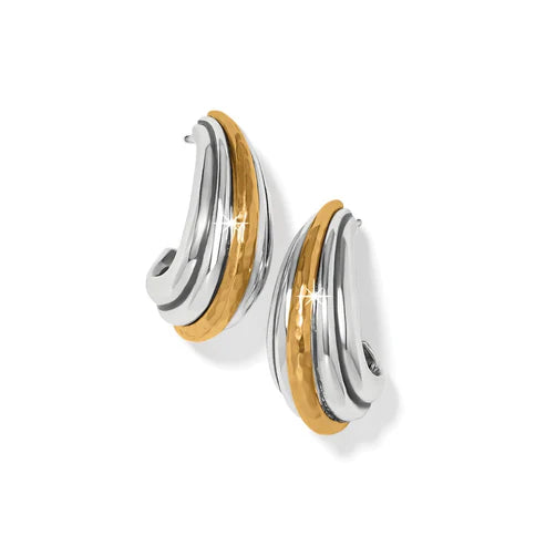 Brighton | Ferrara Deco Two Tone Large Hoop Earrings