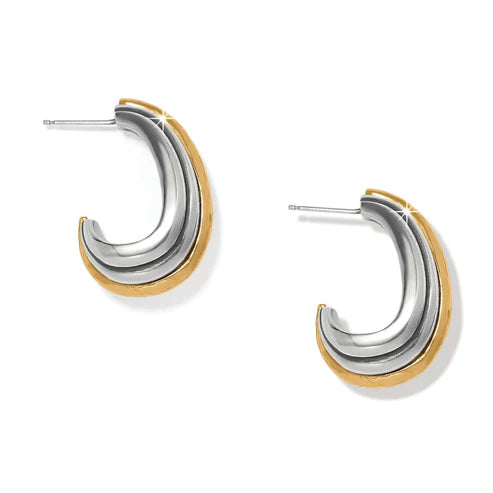 Brighton | Ferrara Deco Two Tone Large Hoop Earrings