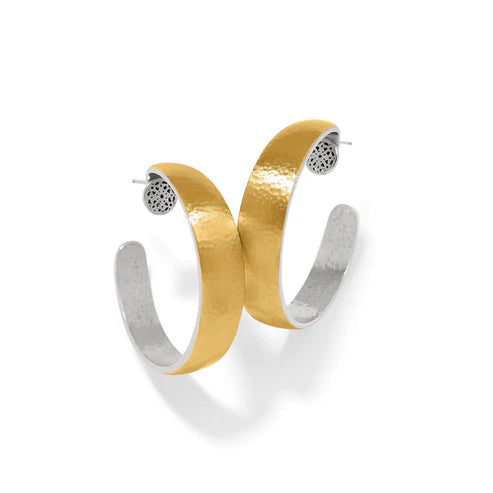 Brighton | Ferrara Entrata Moon Gold-Silver Large Hoop Earrings