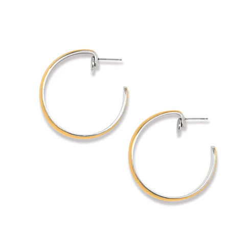 Brighton | Ferrara Entrata Moon Gold-Silver Large Hoop Earrings