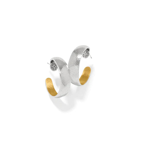 Brighton | Ferrara Entrata Moon Two Tone Silver-Gold Small Hoop Earrings