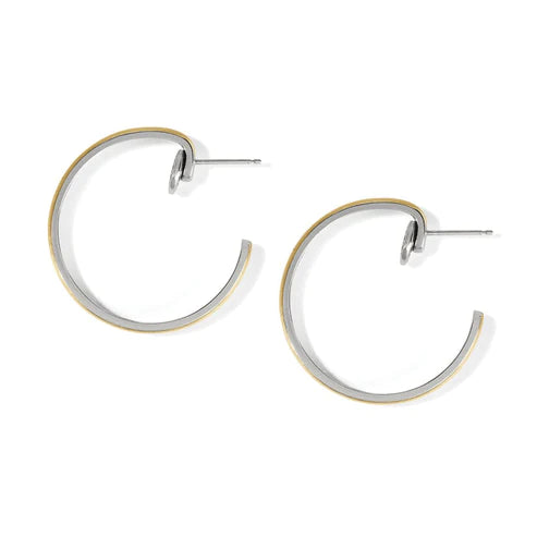 Brighton | Ferrara Entrata Small Hoop in Gold and Silver Tone - Giddy Up Glamour Boutique