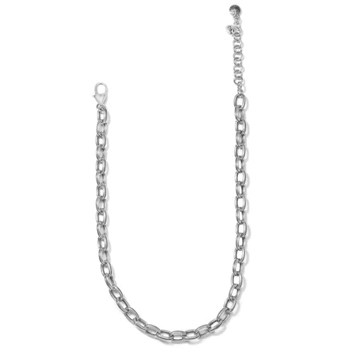 Brighton | Ferrara Link Short Necklace in Silver Tone - Giddy Up Glamour Boutique