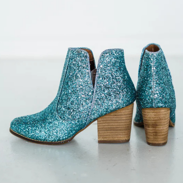 Online Exclusive | Fiera Glitter Booties in Blue