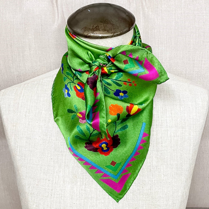 Fringe Scarves | Fiesta Shorty Wild Rag in Neon Green