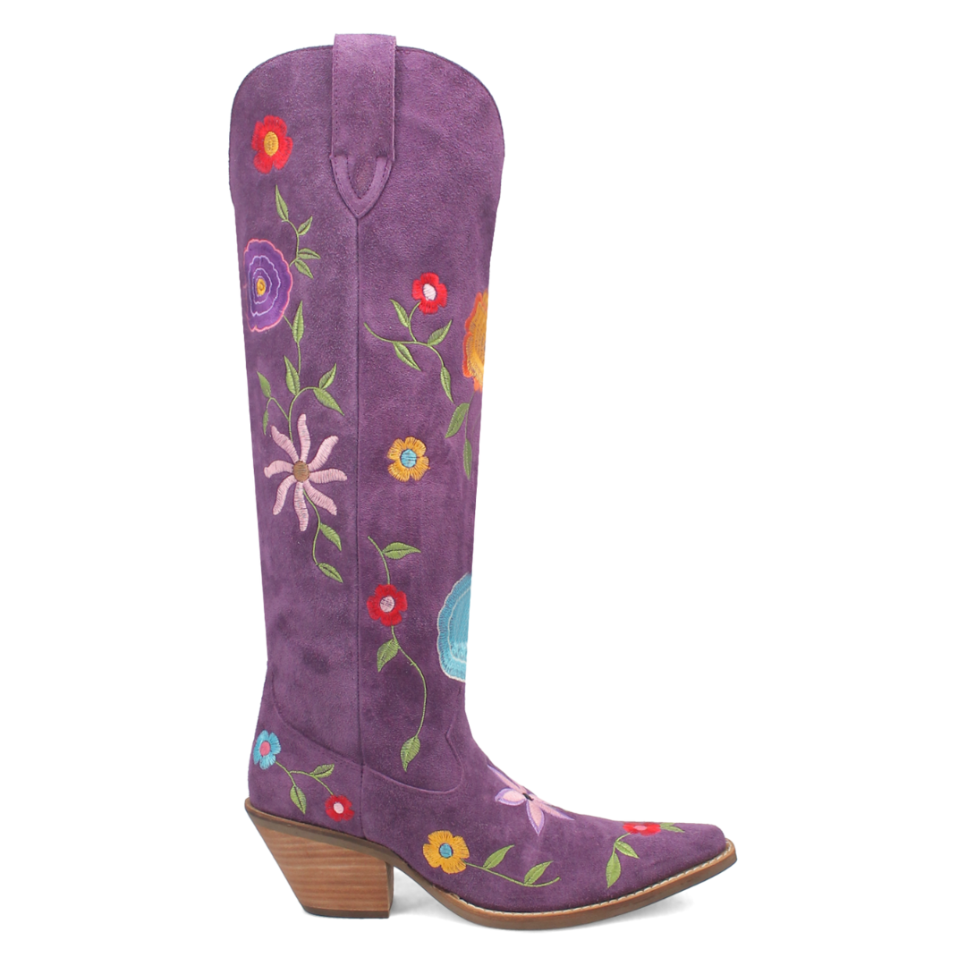 Online Exclusive | Dingo | Flower Power Suede Boot in Purple **PREORDER