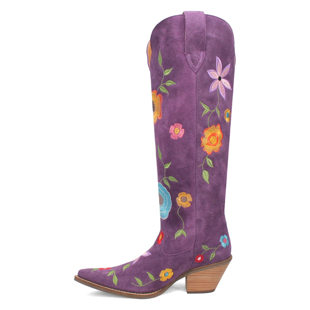 Online Exclusive | Dingo | Flower Power Suede Boot in Purple **PREORDER