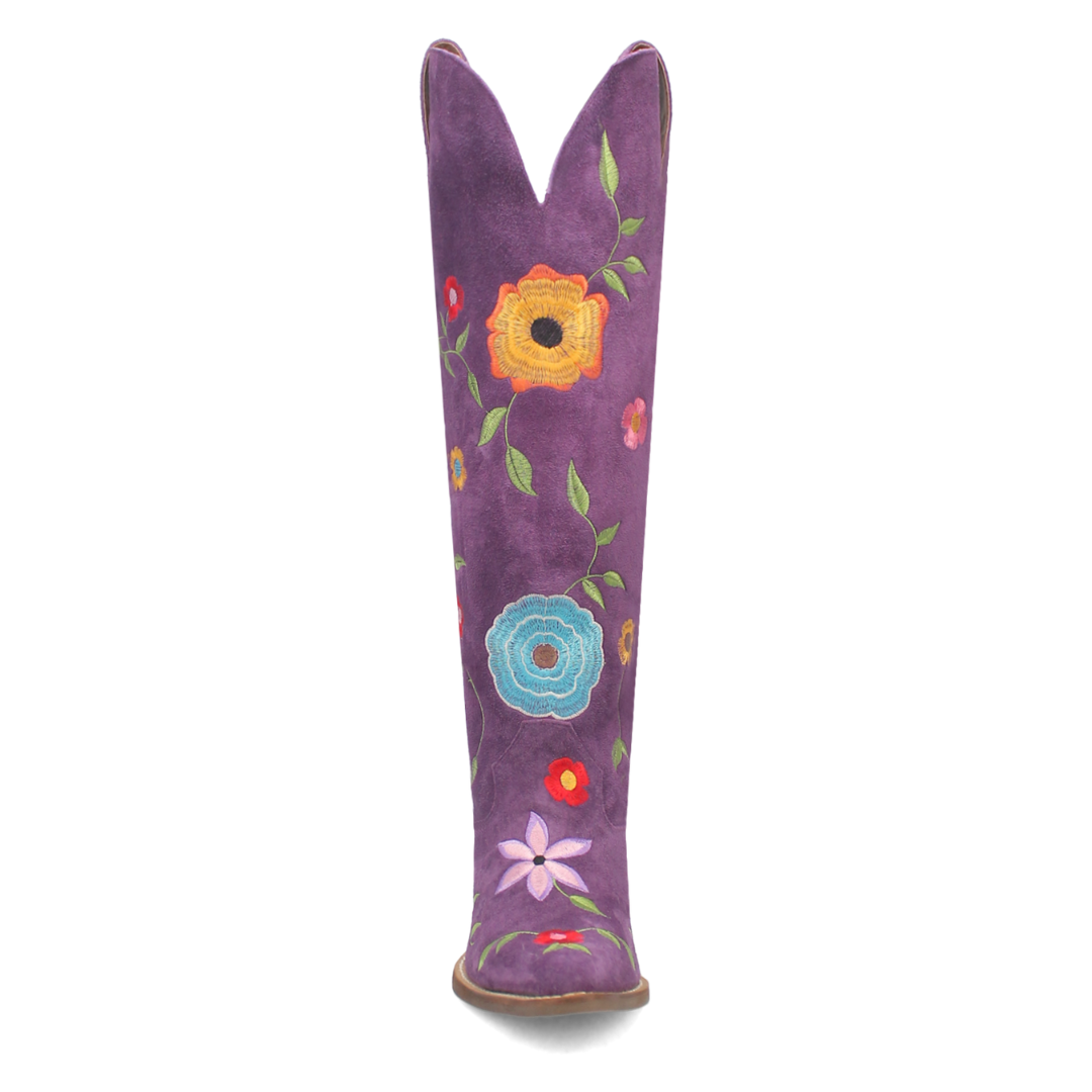 Online Exclusive | Dingo | Flower Power Suede Boot in Purple **PREORDER