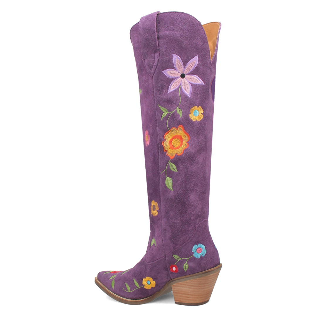 Online Exclusive | Dingo | Flower Power Suede Boot in Purple **PREORDER