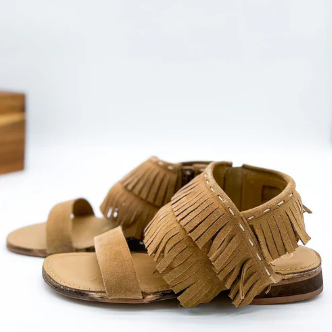 Online Exclusive | Fringe Star Sandal in Tan