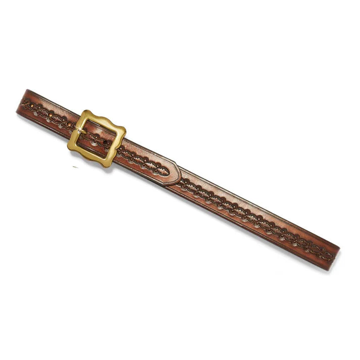 Brighton | Frisco Belt in Brown with Gold Buckle